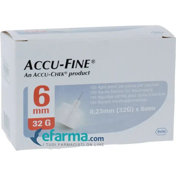 accu-fine aghi penna somministrazione insulina 6mm x 32g 100 pezzi