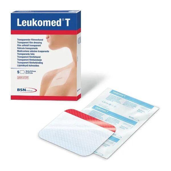 leukomed t medicazione adesiva trasparente 7,2x5 cm 5 medicazioni