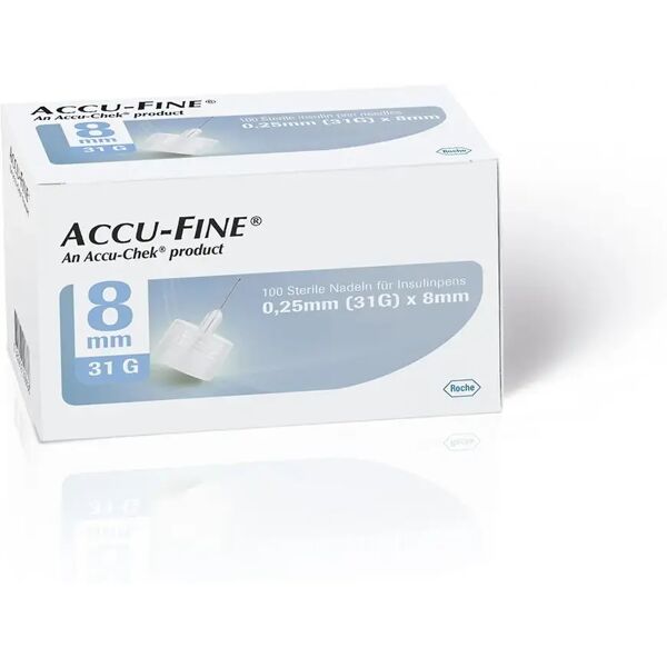 accu-fine aghi penna per insulina 8mm 31g 100 pezzi