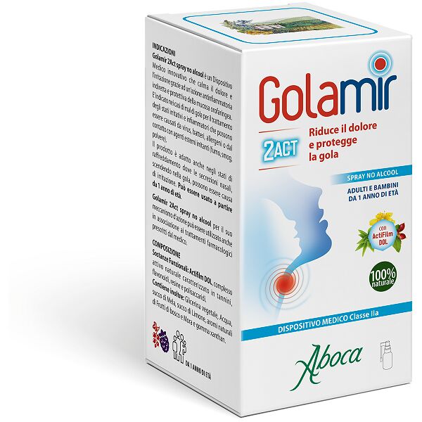 aboca golamir 2act spray no alcool gola infiammata 30 ml