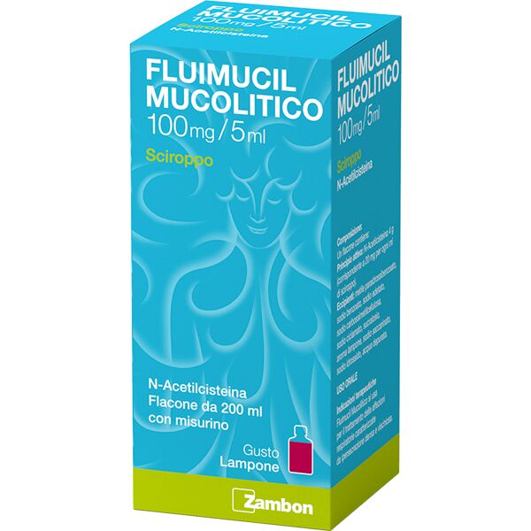 fluimucil mucolitico 100 mg/5 ml sciroppo epettorante flacone 200 ml