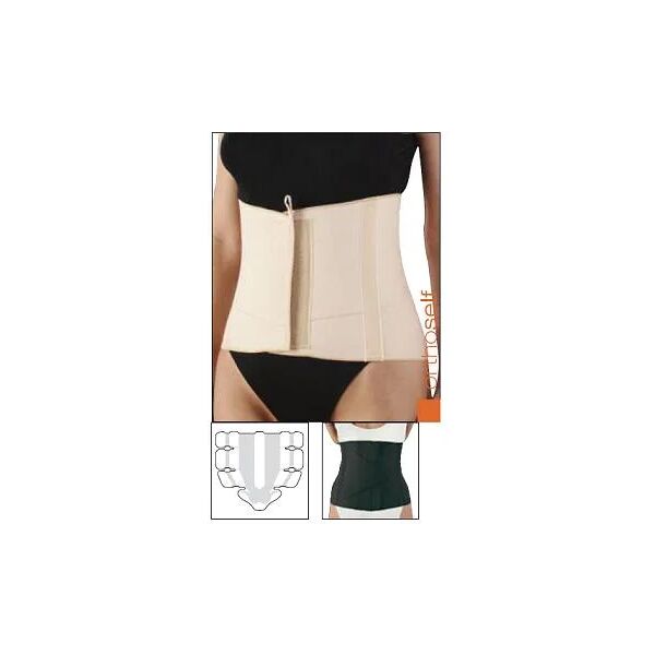 criss-cross corsetto elastico lombosacrale basso beige taglia m