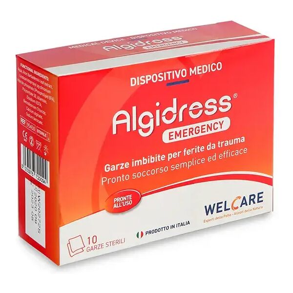 algidress emergency garze sterili pre-imbibite 10pz