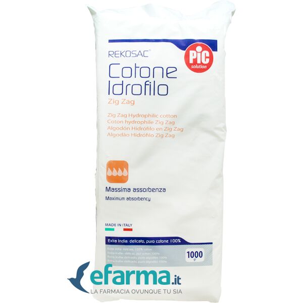 pic solution pic cotone idrofilo ovatta zig zag rekosac 1 kg