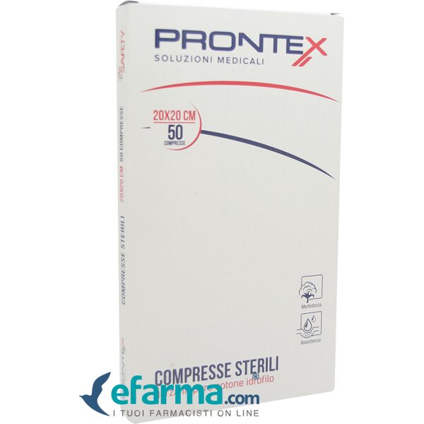 prontex safety texil garza sterileidrofila 20x20 cm 50 compresse