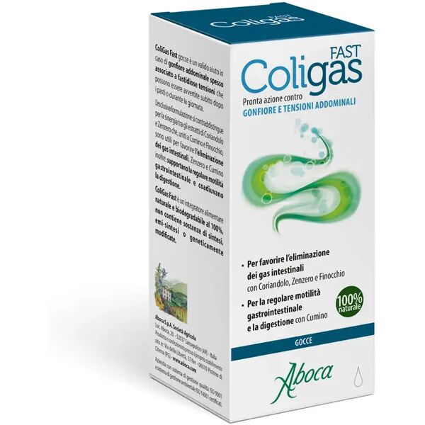 aboca coligas fast integratore gonfiore addominale gocce 75 ml