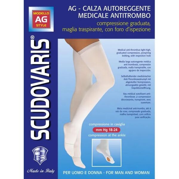 scudotex scudovaris ag calza autoreggente medicale antitrombo colore bianco taglia 4 lunga