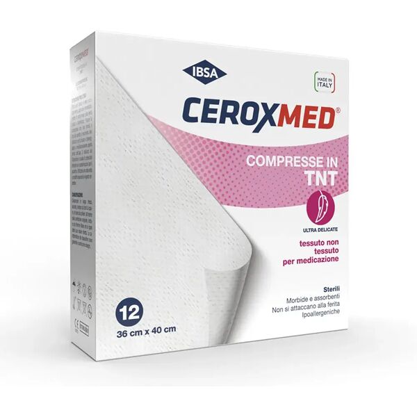 ceroxmed compresse di garza sterili tnt 36x40 cm 12 pezzi