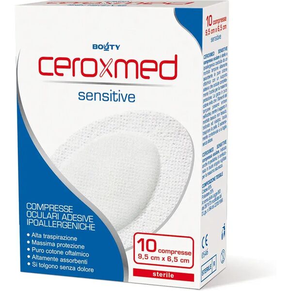 ceroxmed sensitive compresse oculari 9,5x6,5 cm 10 pezzi