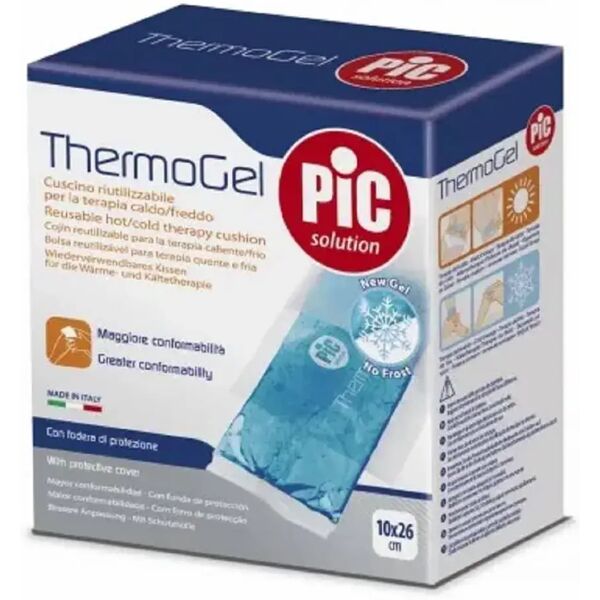 pic solution pic thermogel cuscinetto in gel caldo/freddo con cover di protezione 10x26 cm