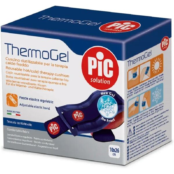 pic solution pic thermogel cuscino in gel terapia caldo/freddo con fascia elastica 10x26 cm