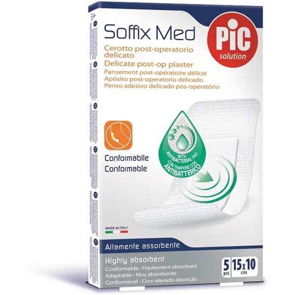 pic solution pic soffix med cerotto post operatorio delicato 10x15 cm 5 pezzi