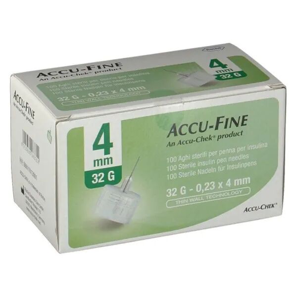 accu-chek accu-fine aghi penna per insulina 4mm 32g 100 pezzi