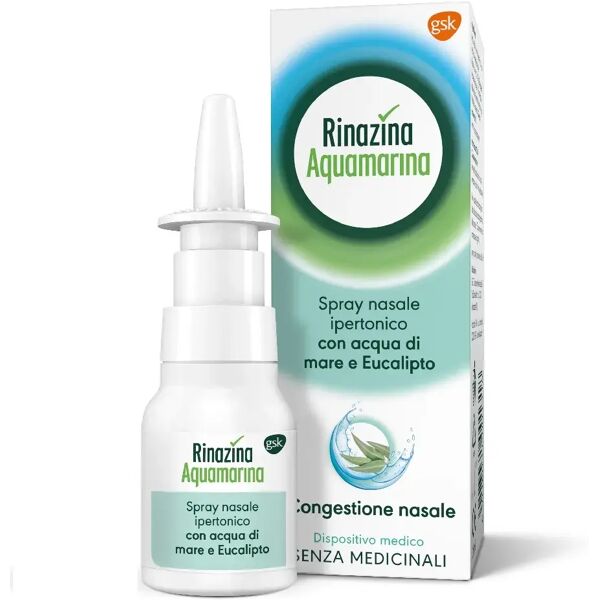 rinazina aquamarina spray nasale ipertonico decongestionante raffreddore acqua mare eucalipto 20 ml