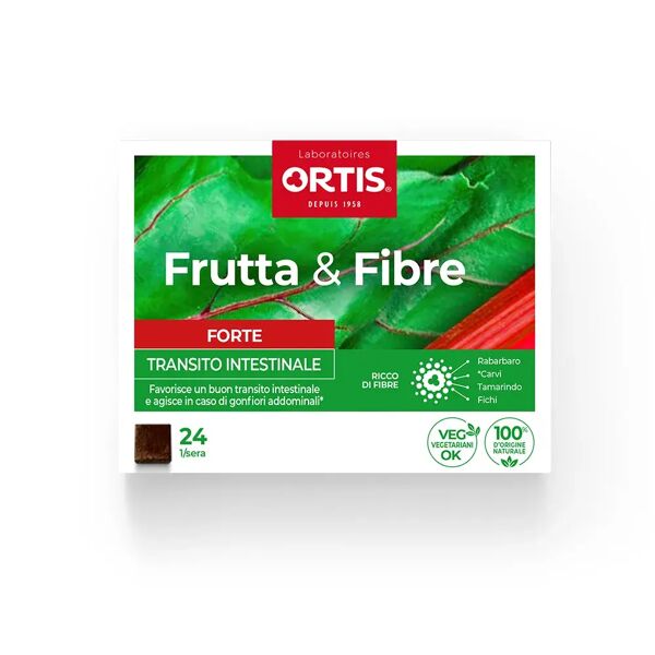 ortis frutta e fibre forte integratore per il transito intestinale pigro occasionale 24 cubetti