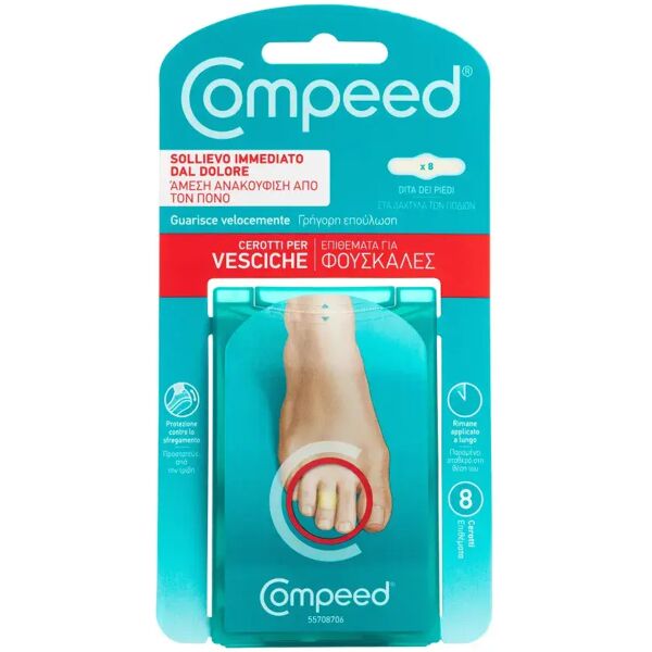 compeed cerotti per vesciche dita dei piedi 8 pezzi