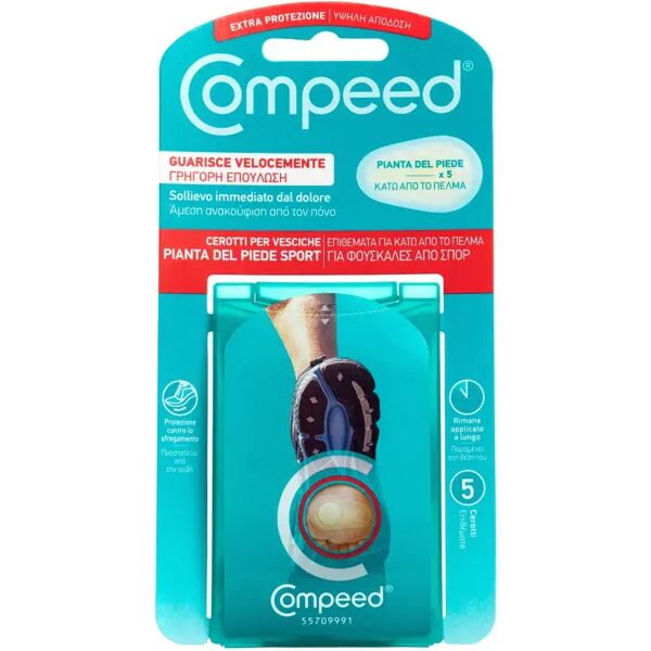 compeed vesciche pianta del piede sport 5 cerotti