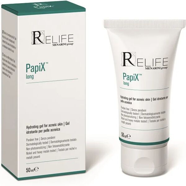 relife papix long gel idratante per pelle acneica 50 ml