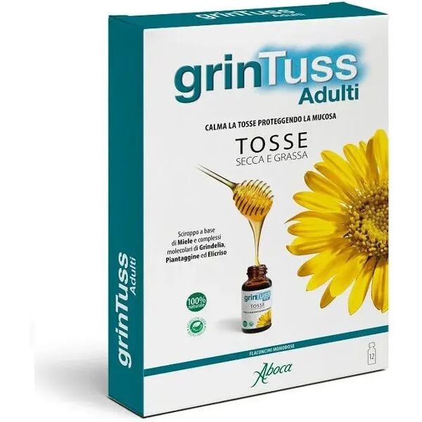 aboca grintuss adulti sciroppo tosse secca e grassa 12 flaconcini