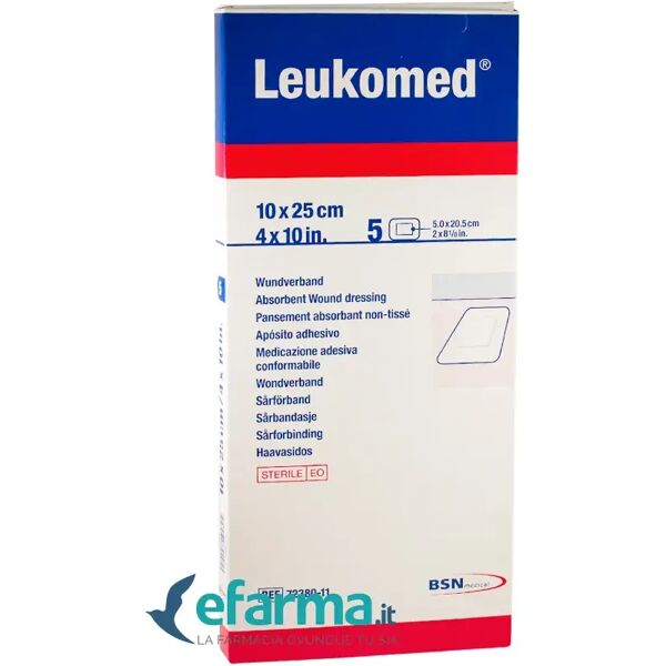 leukomed medicazione autoadesiva garza tessuto non tessuto 10x25 cm