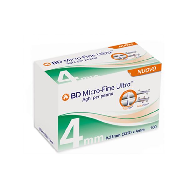 bd micro-fine aghi 32gx4mm per penna insulina 100 pezzi