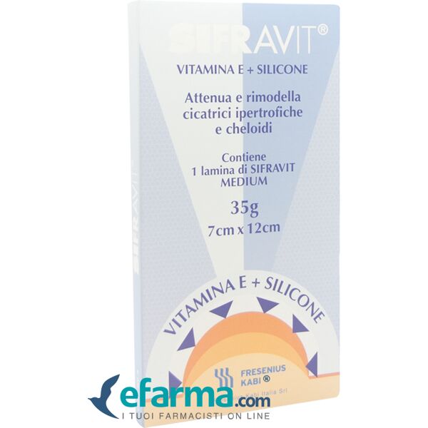 sifravit silicone in forma laminare trattamento cicatrici 12x7 cm