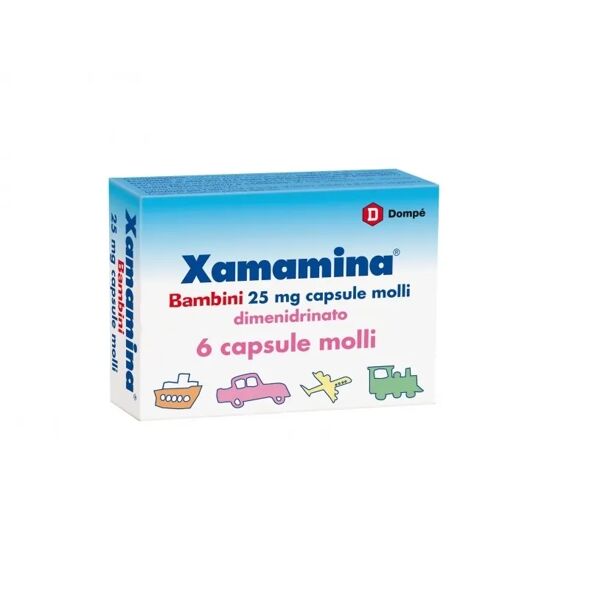 xamamina bambini 25 mg dimenidrato antiemetico 6 capsule molli