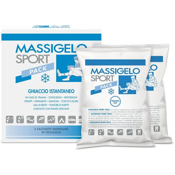 massigelo sport pach ghiaccio istantaneo 2 buste