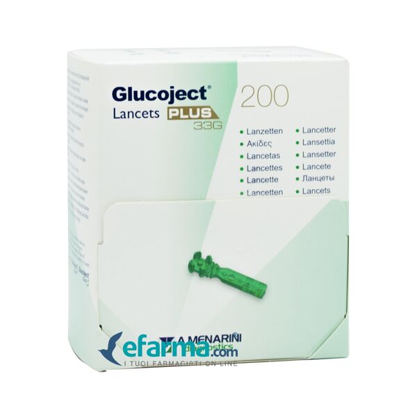 glucoject lancets plus lancette per misurazione glicemia 200 pezzi 33 g