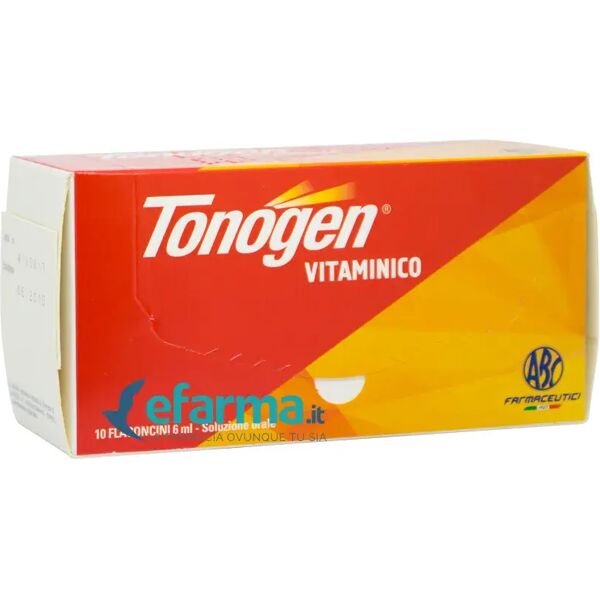 abc farmaceutici tonogen vitaminico soluzione orale 10 flaconcini con tappo serbatoio