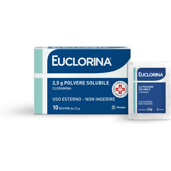 euclorina polvere solubile cloramina disinfettante 10 bustine 2,5 gr