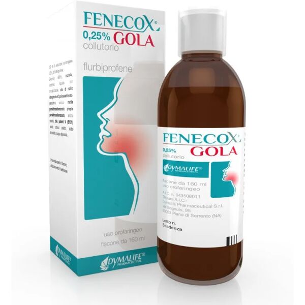 fenecox gola 0,25% collutorio flurbiprofene flacone 160 ml