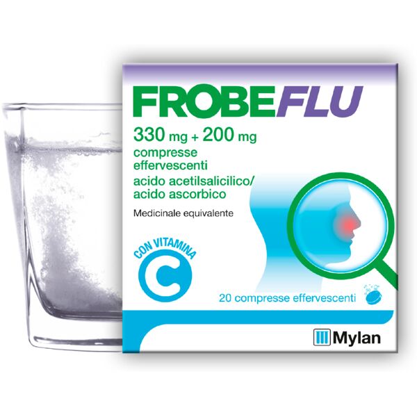 frobeflu 330 mg + 200 mg acido acetilsalicilico 20 compresse effervescenti