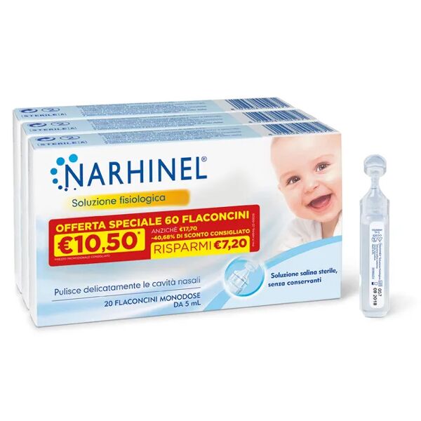 narhinel soluzione fisiologica promo 3x20 flaconcini monodose