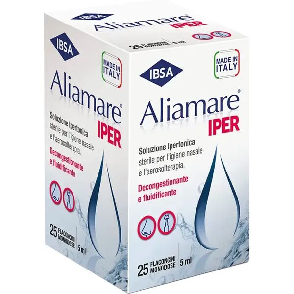 aliamare iper soluzione ipertonica igiene nasale 25 flaconcini monodose