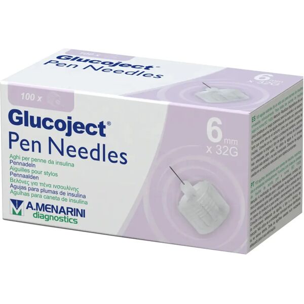 glucoject pen needles aghi per penna da insulina 32g 6 mm