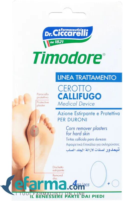 timodore cerotto callifugo per duroni 4 pezzi