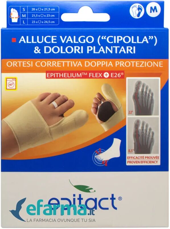 epitact cuscinetto doppia protezione per alluce valgo e dolori plantari taglia m