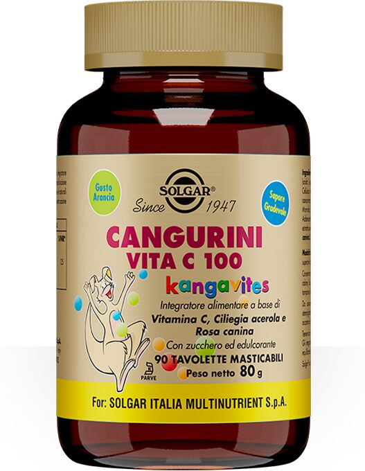 solgar cangurini vita c100 integratore vitamine bambini 90 compresse masticabili