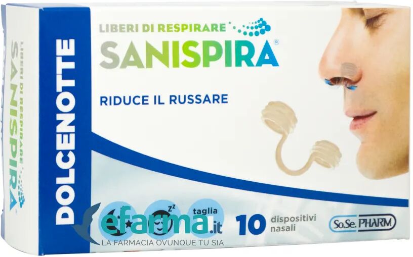 sanispira dolcenotte filtro nasale per non russare taglia m 10 pezzi