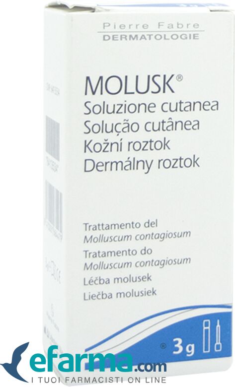 pierre fabre dermatologie molusk 10% soluzione cutanea trattamento mollusco contagioso 3 g