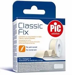 pic solution pic classic fix cerotto su rocchetto tela bianca fustella 2,5 cm x 5 m