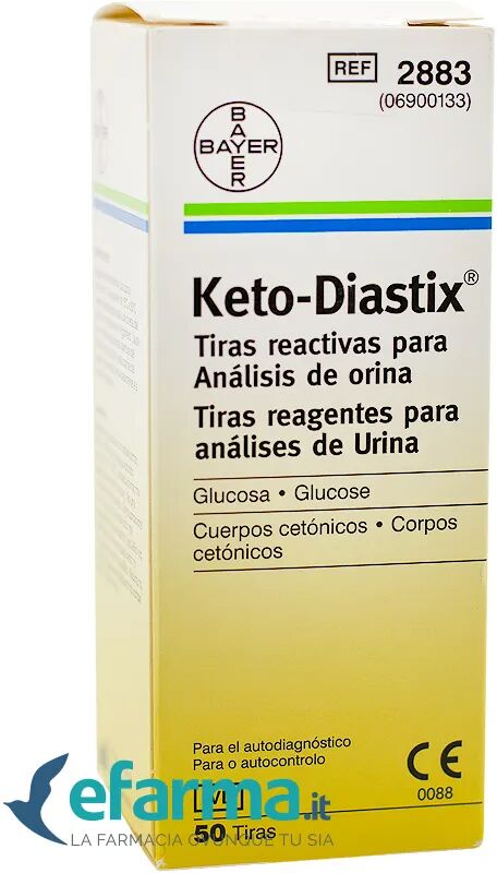 bayer keto-diastix test glicosuria e chetonuria 50 strisce reattive