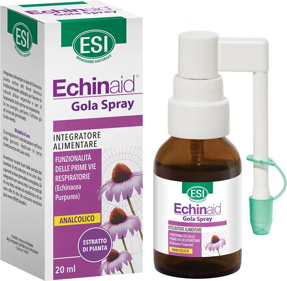 esi echinaid gola spray analcolico all'echinacea integratore 20 ml