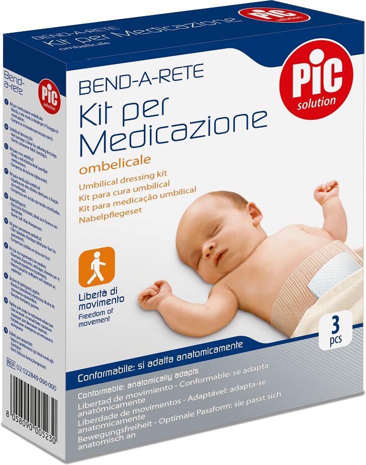 pic solution pic bende a rete per medicazione ombelicale 3 applicazioni