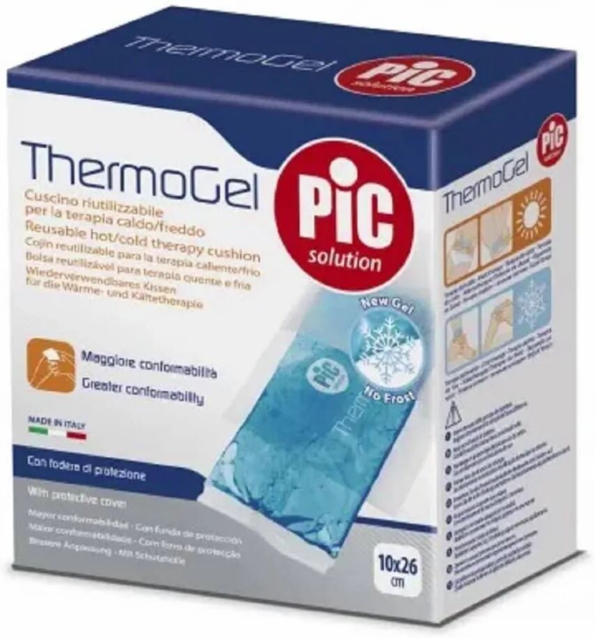 pic solution pic thermogel cuscinetto in gel caldo/freddo con cover di protezione 10x26 cm