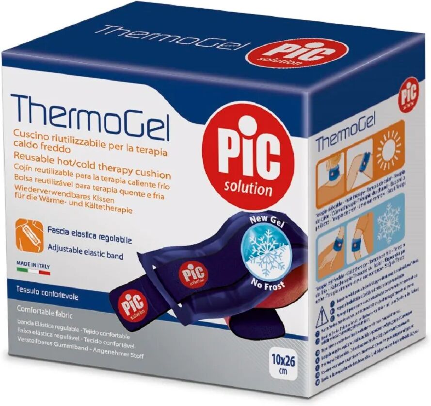 pic solution pic thermogel cuscino in gel terapia caldo/freddo con fascia elastica 10x26 cm