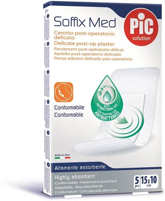 pic solution pic soffix med cerotto post operatorio delicato 10x15 cm 5 pezzi