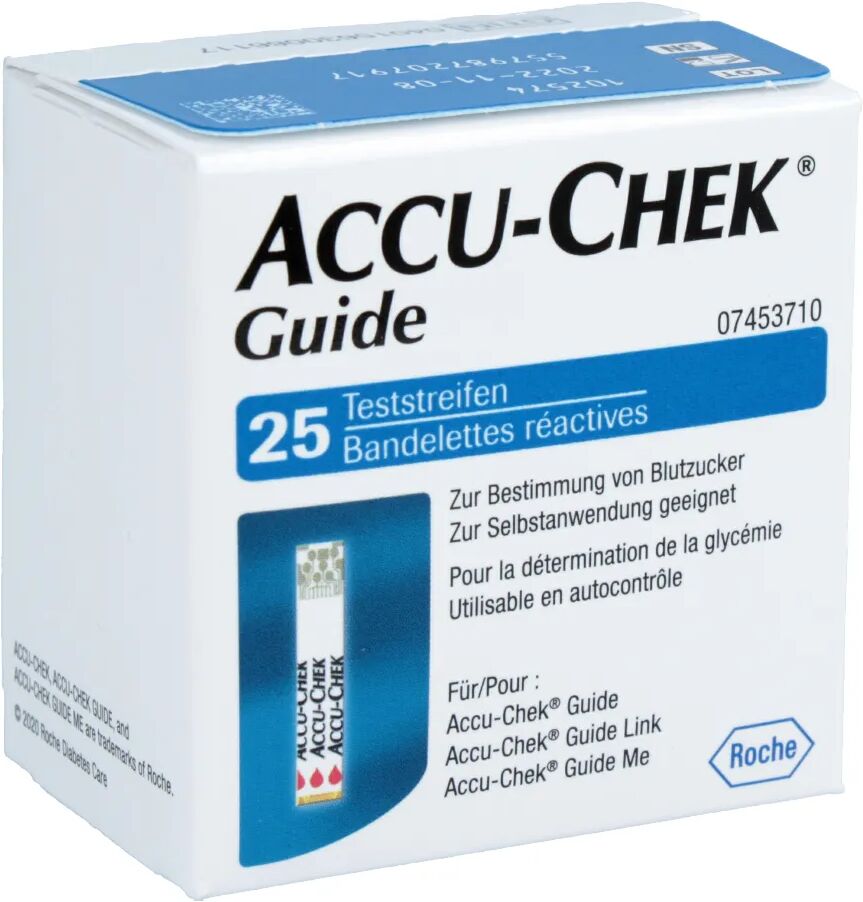 accu-chek guide strisce reattive glicemia 25 pezzi