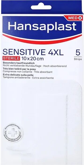 hansaplast sensitive 4xl cerotti 10x20 cm 5 pezzi